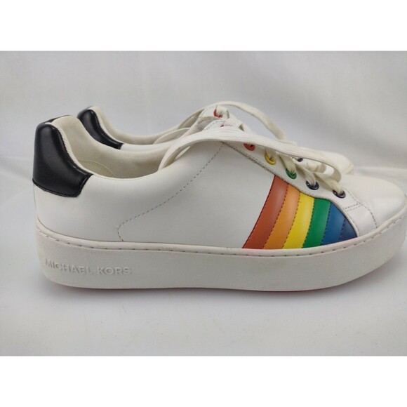 MICHAEL Michael Kors Poppy Lace Up Rainbow Sneakers 9.5 M - Picture 2 of 12